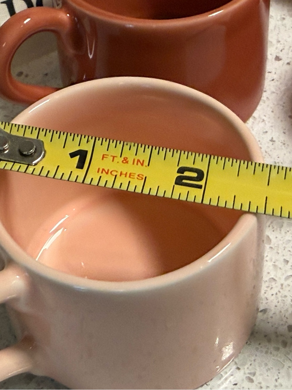 Sezane Set of 4 Ceramic Espresso Cups -Red, Terracotta, Blush & Pink -New in Box - Picture 6 of 15